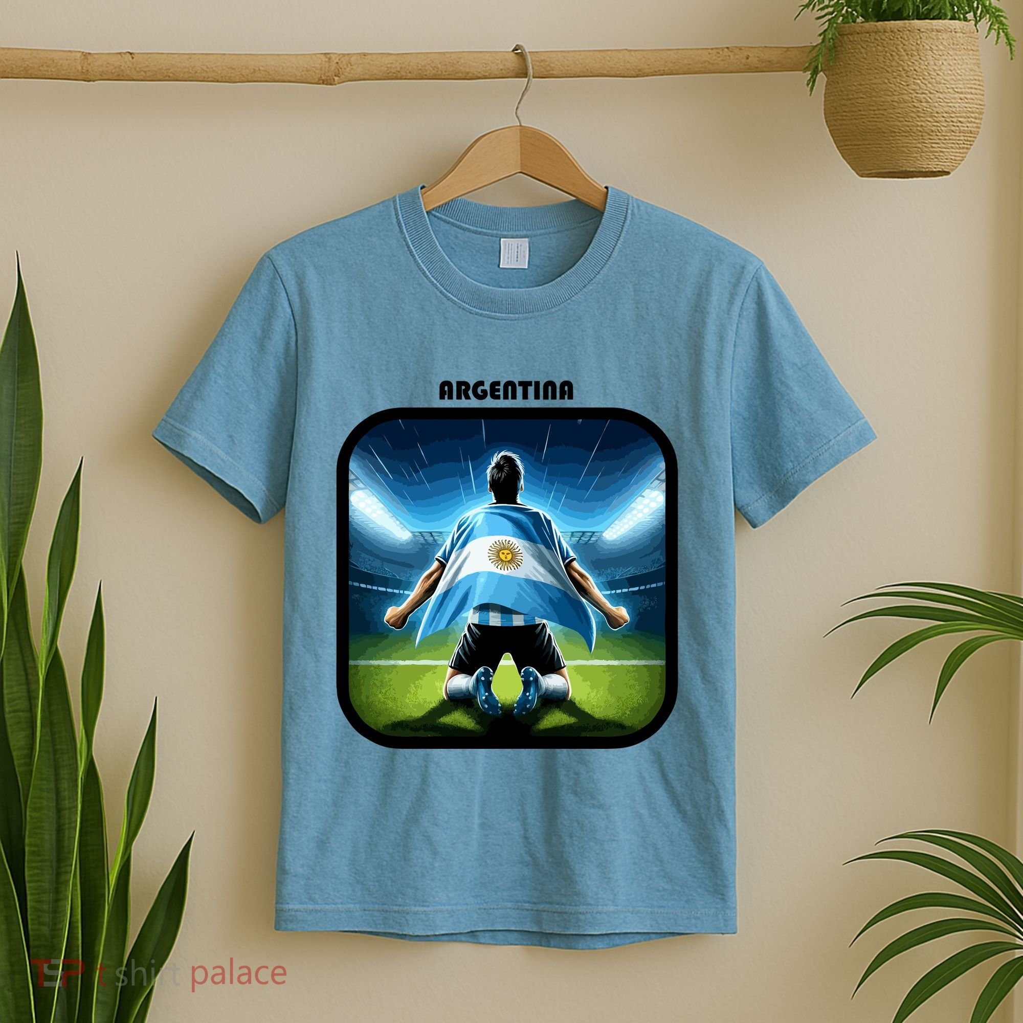 Cool Argentina National Soccer Team With Flag T-Shirt