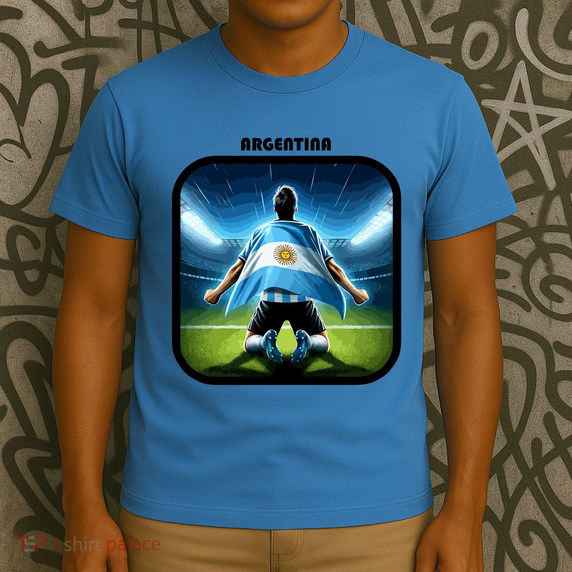 Cool Argentina National Soccer Team With Flag T-Shirt