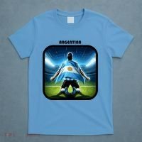 Cool Argentina National Soccer Team With Flag T-Shirt thumb 4
