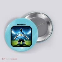 Cool Argentina National Soccer Team With Flag Button thumb 0