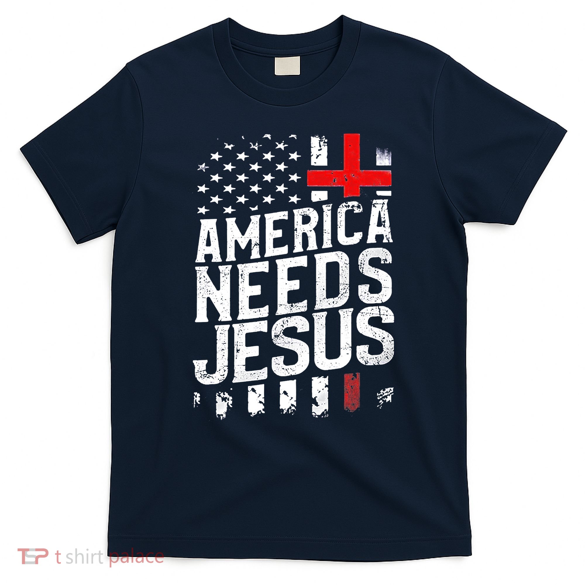 Christian America Needs Jesus Vintage T-Shirt