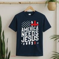 Christian America Needs Jesus Vintage T-Shirt thumb 2