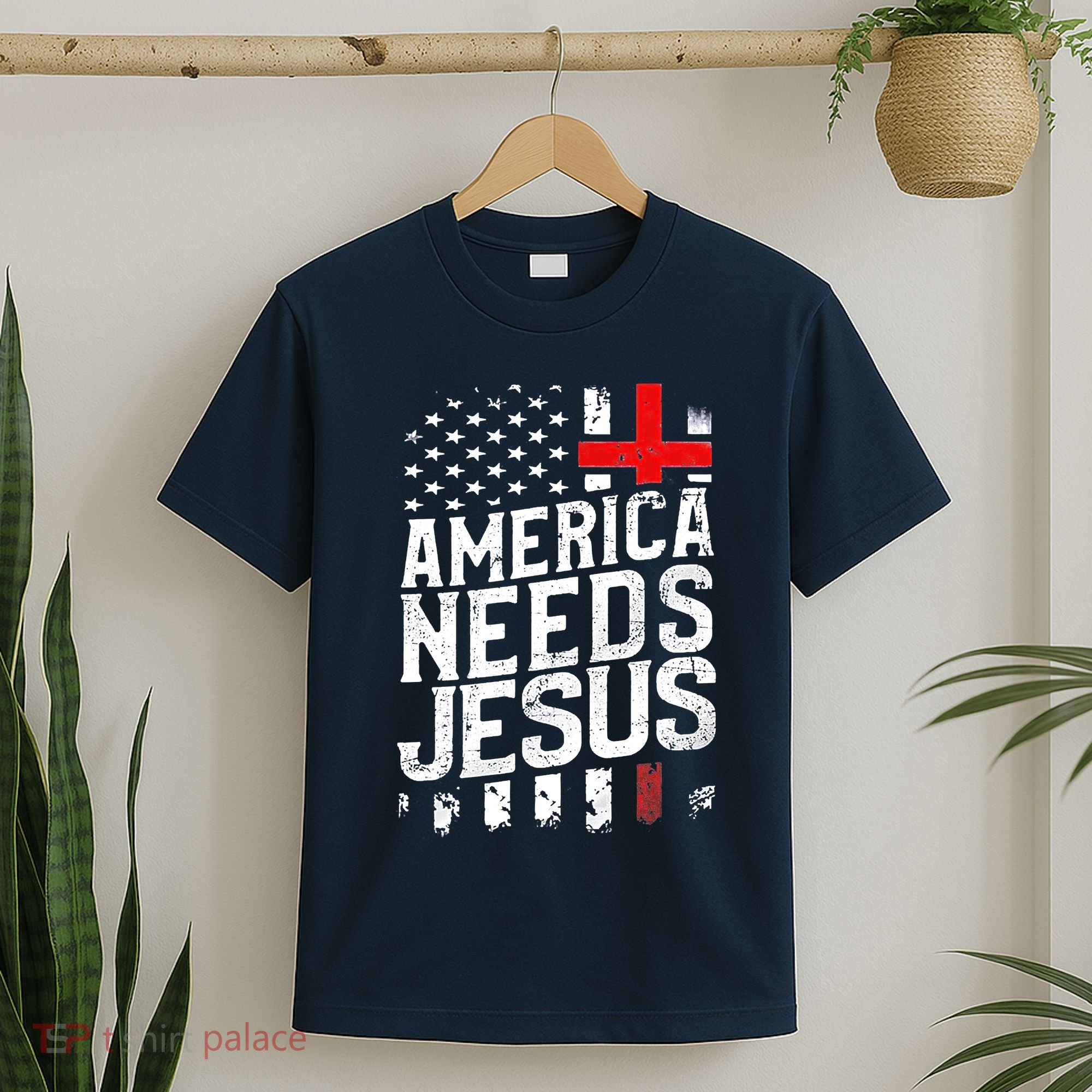 Christian America Needs Jesus Vintage T-Shirt