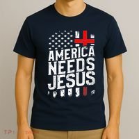Christian America Needs Jesus Vintage T-Shirt thumb 3