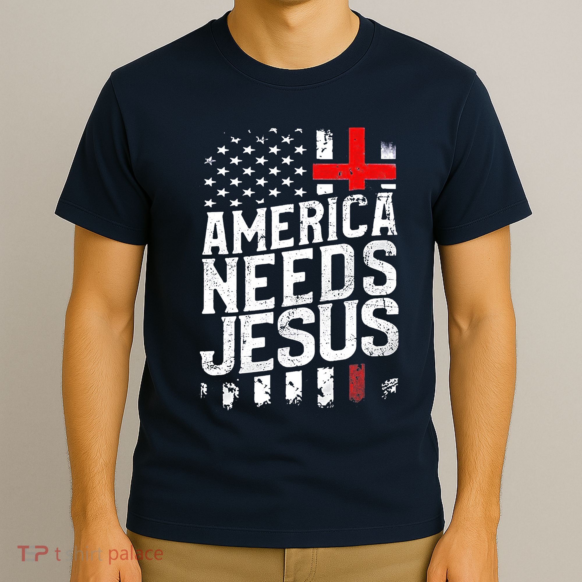 Christian America Needs Jesus Vintage T-Shirt