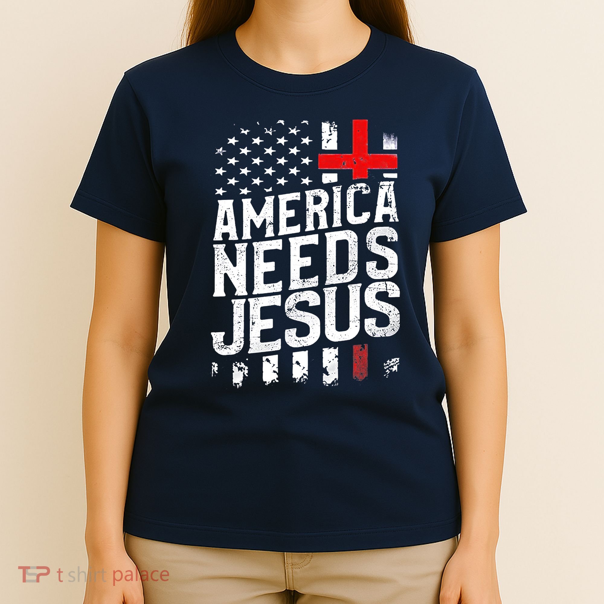 Christian America Needs Jesus Vintage T-Shirt