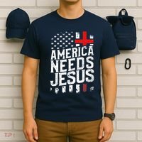 Christian America Needs Jesus Vintage T-Shirt thumb 6