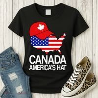 Canada America's Hat Women's T-Shirt thumb 3