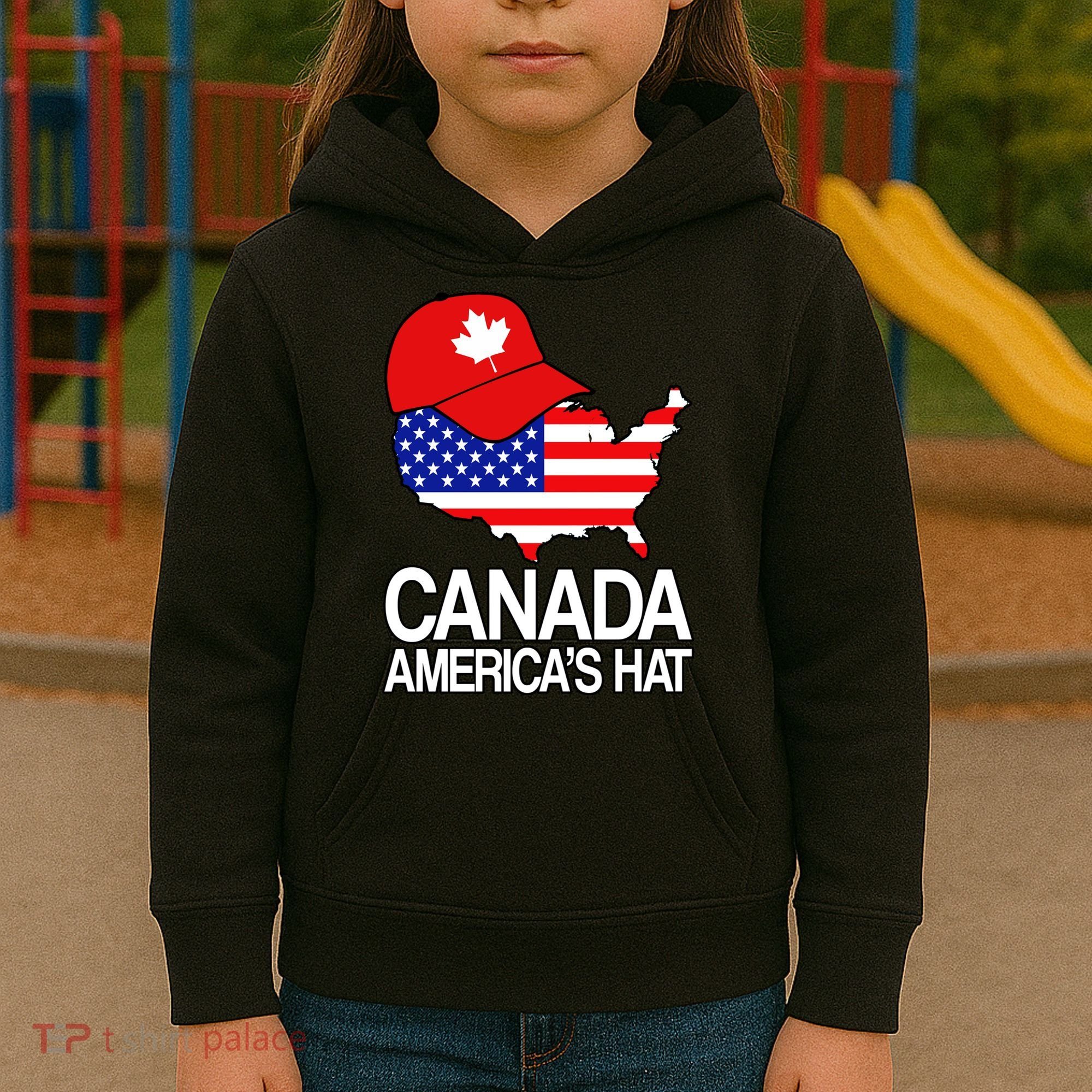 Canada America's Hat Kids Hoodie