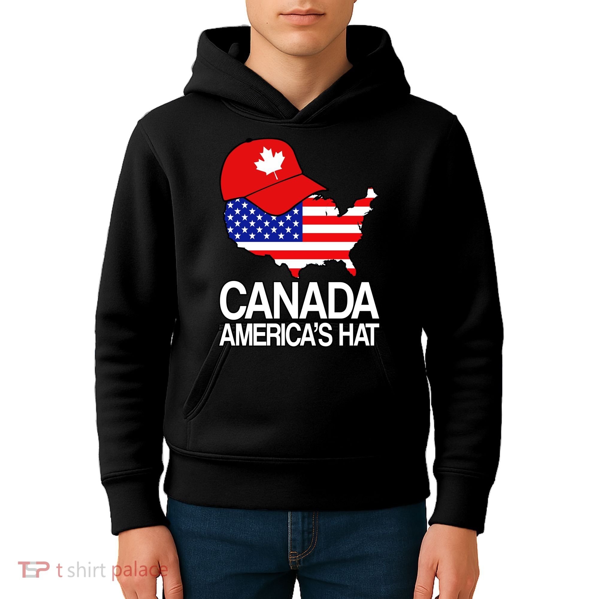 Canada America's Hat Kids Hoodie