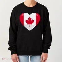 Canada Heart Flag Women's Sweatshirt thumb 0