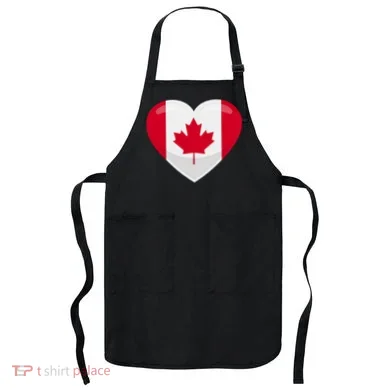 Canada Heart Flag Apron