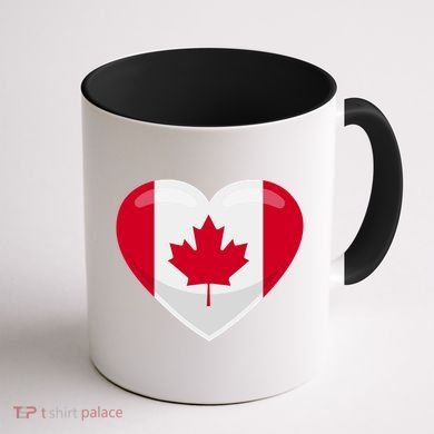 Canada Heart Flag Coffee Mug back