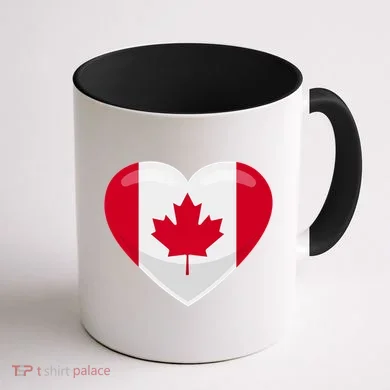 Canada Heart Flag Coffee Mug back