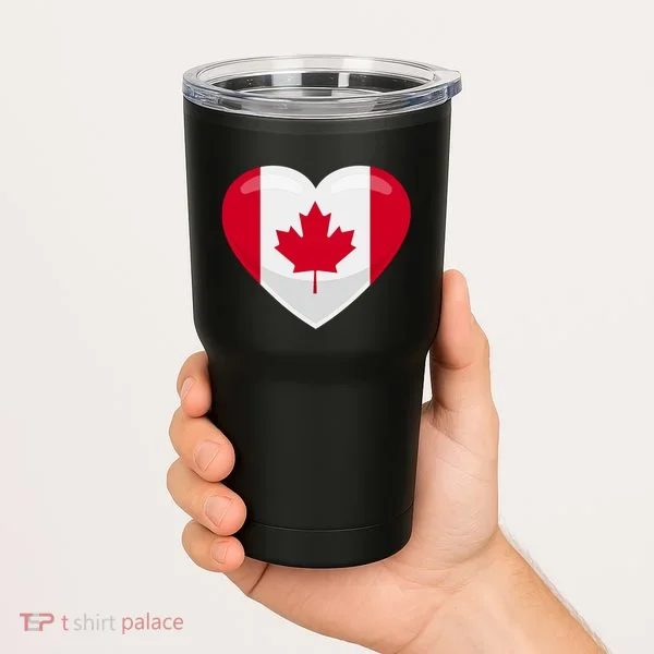 Canada Heart Flag Tumbler