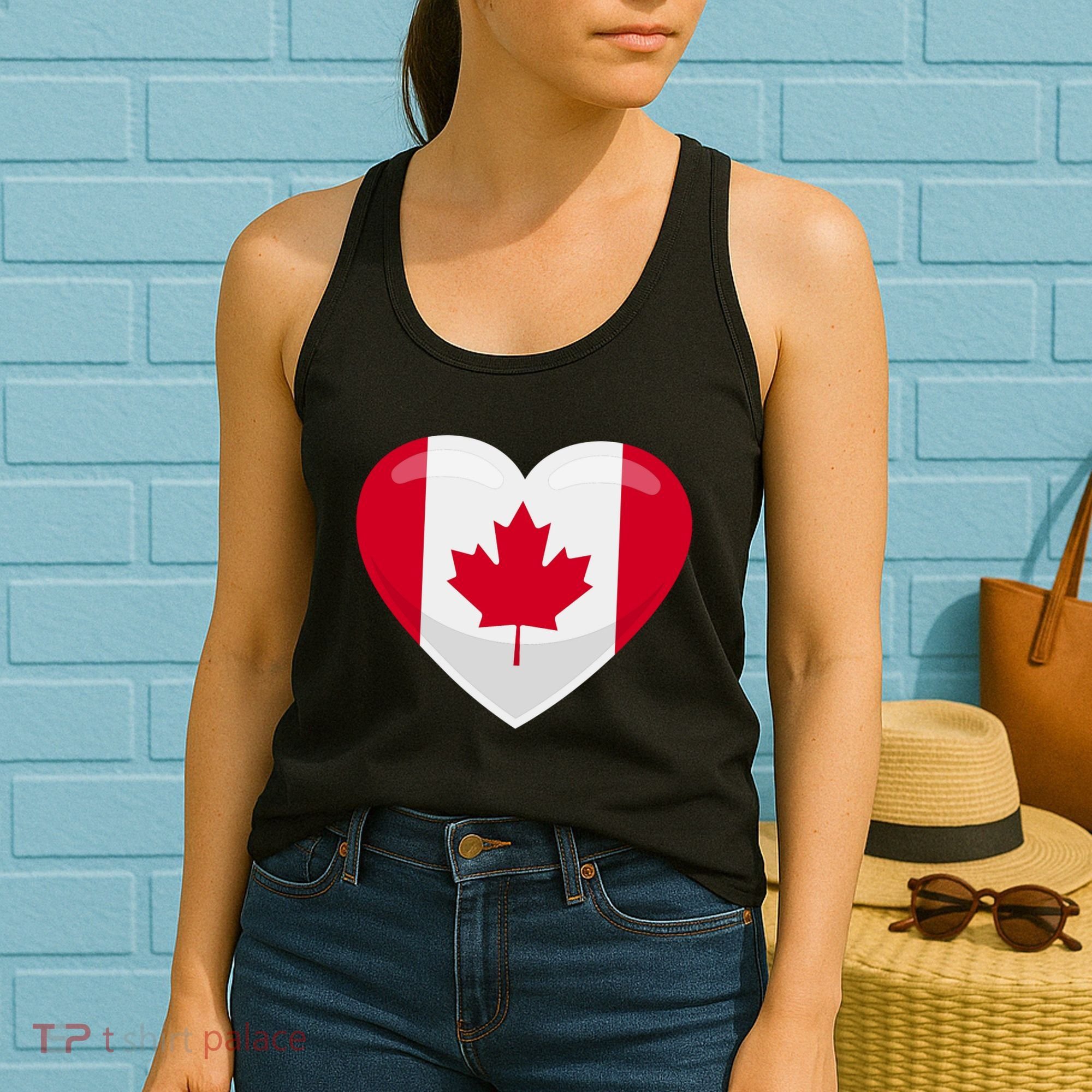 Canada Heart Flag Women's Tank Top