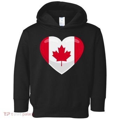 Canada Heart Flag Toddler Hoodie