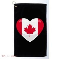Canada Heart Flag Golf Towel thumb 0