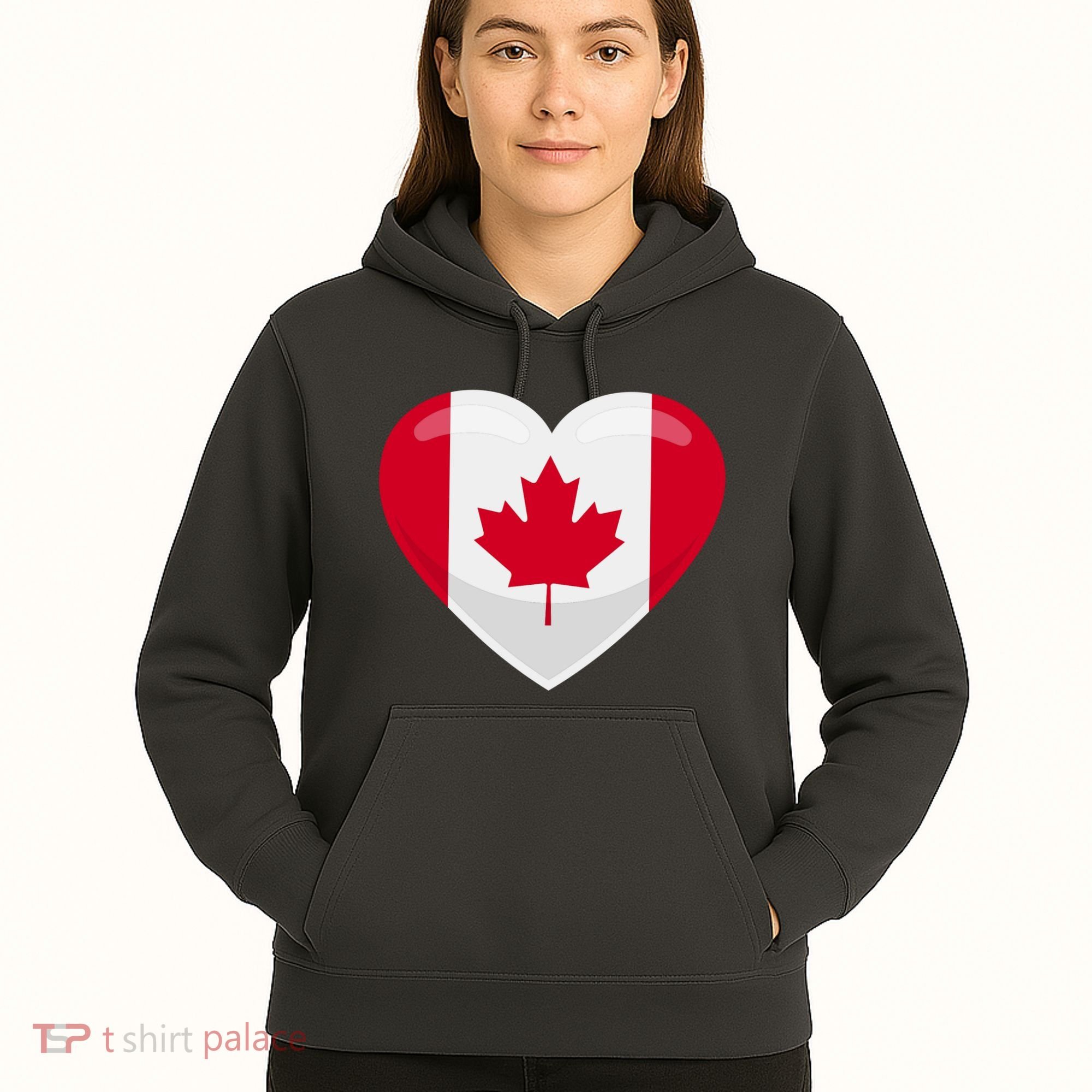 Canada Heart Flag Hoodie