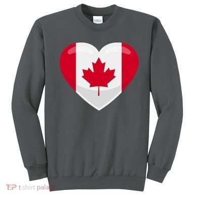 Canada Heart Flag Sweatshirt