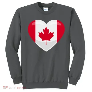 Canada Heart Flag Sweatshirt