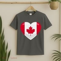 Canada Heart Flag T-Shirt thumb 2