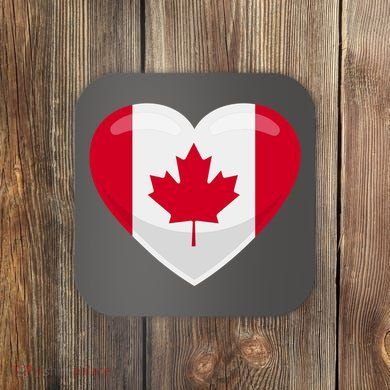 Canada Heart Flag Coaster