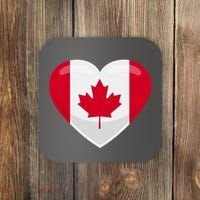 Canada Heart Flag Coaster thumb 0