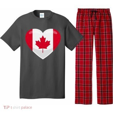 Canada Heart Flag Pajama Set