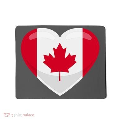 Canada Heart Flag Mousepad