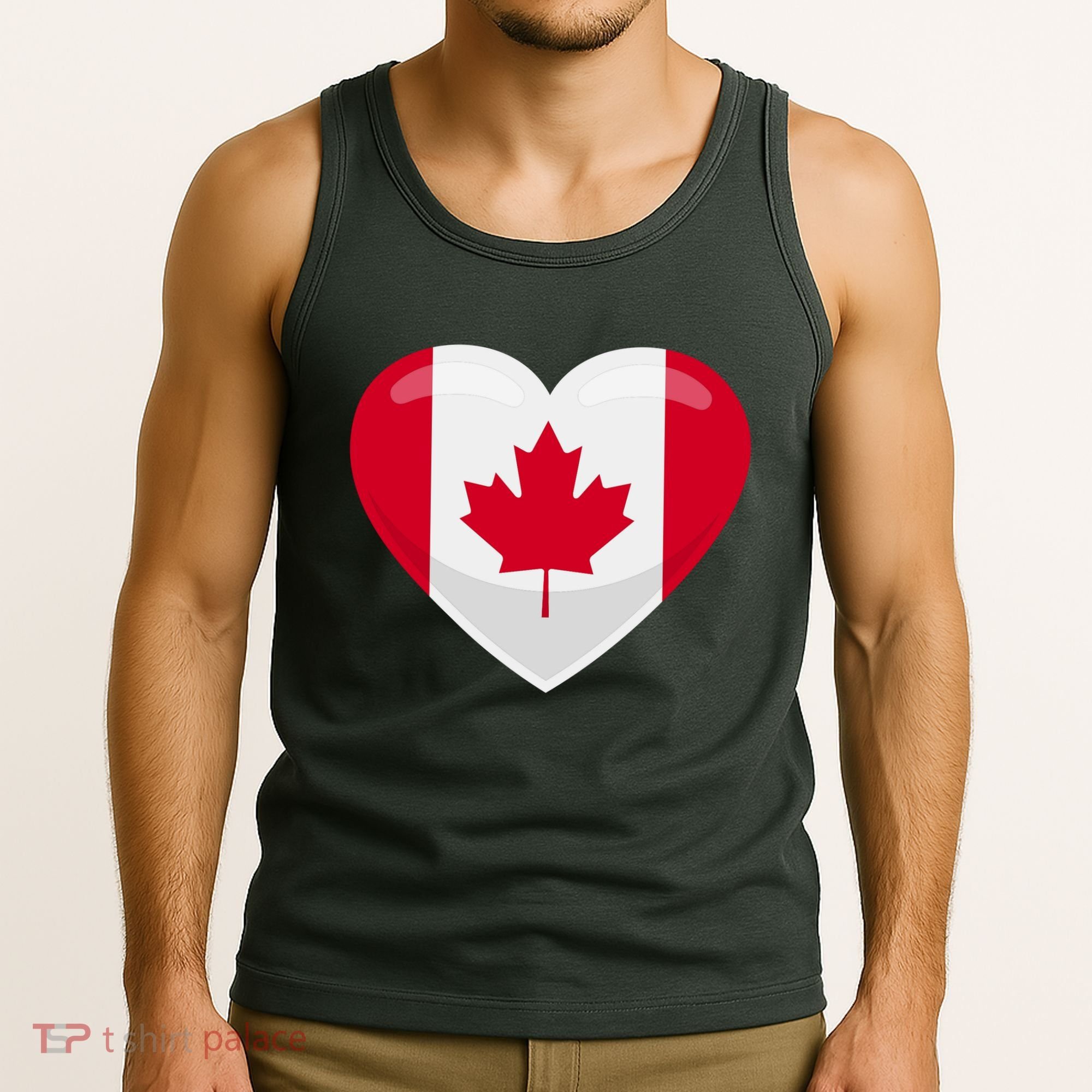 Canada Heart Flag Tank Top