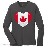Canada Heart Flag Women's Long Sleeve Shirt thumb 0