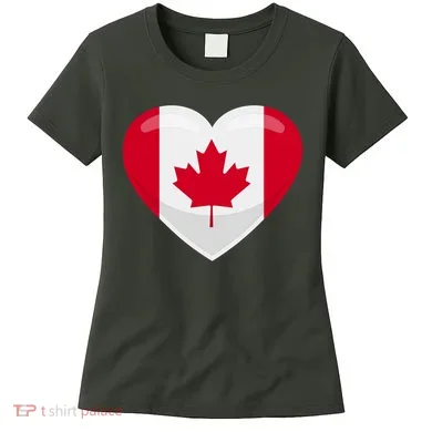 Canada Heart Flag Women's T-Shirt