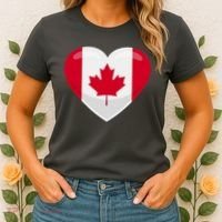 Canada Heart Flag Women's T-Shirt thumb 2