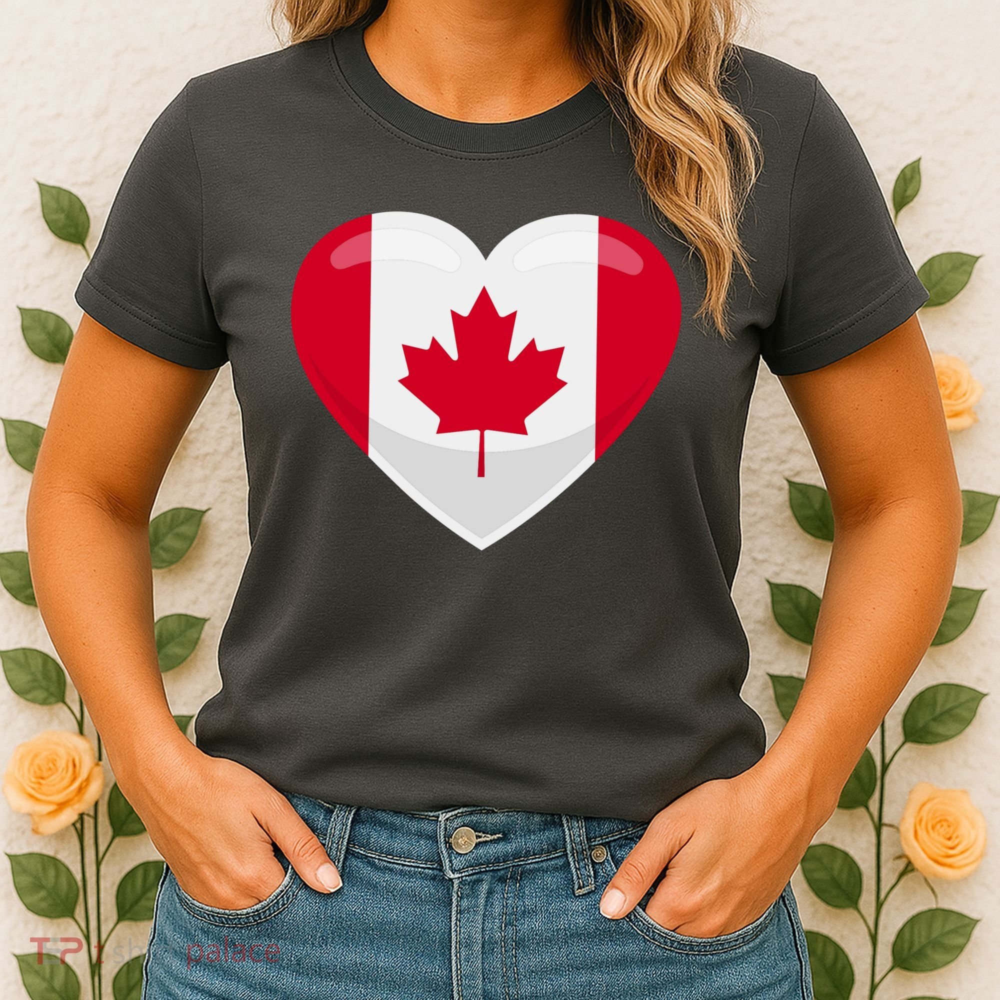 Canada Heart Flag Women's T-Shirt