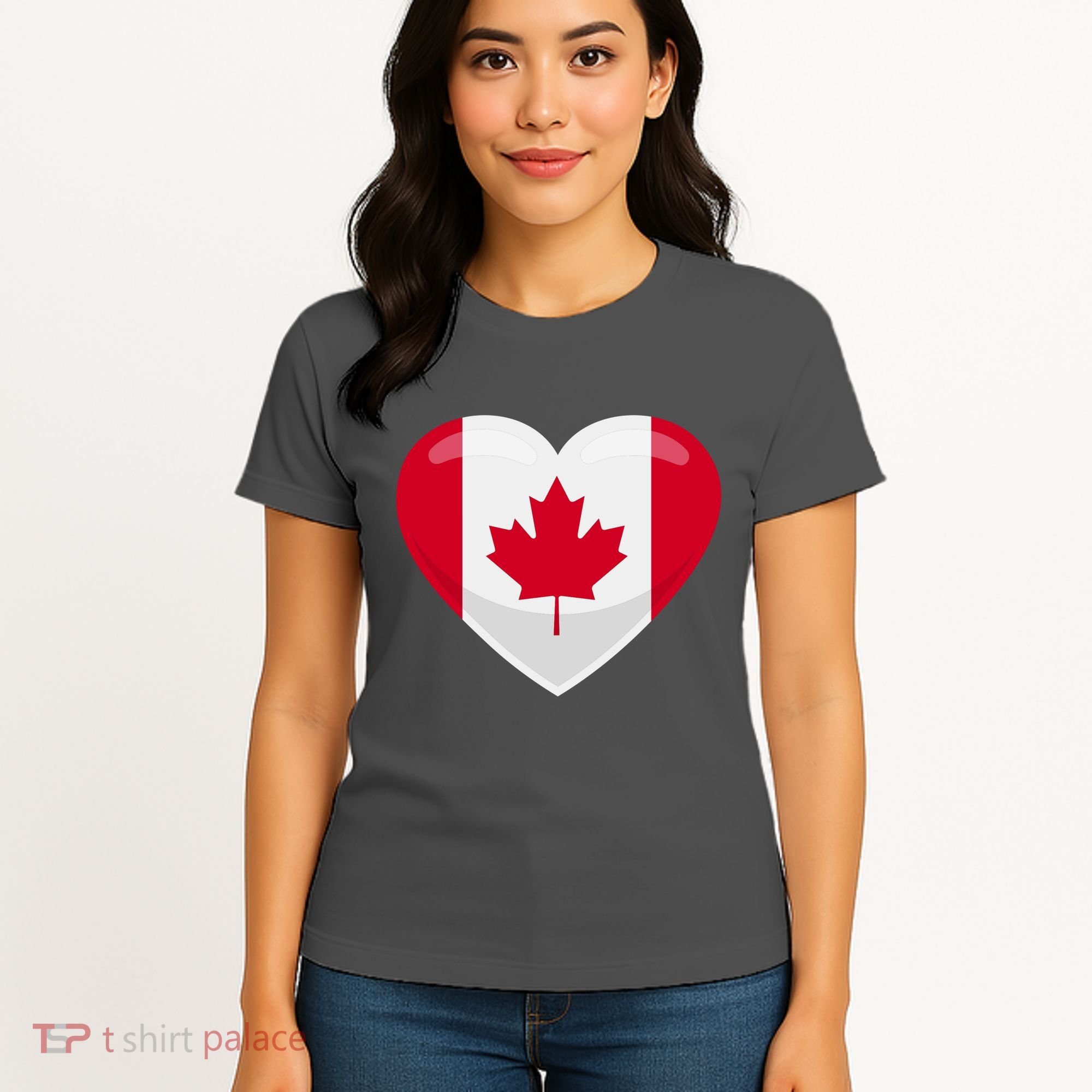 Canada Heart Flag Women's T-Shirt