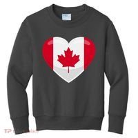 Canada Heart Flag Kids Sweatshirt thumb 0
