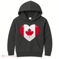 Canada Heart Flag Kids Hoodie thumb 0