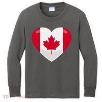 Canada Heart Flag Kids Long Sleeve Shirt thumb 0