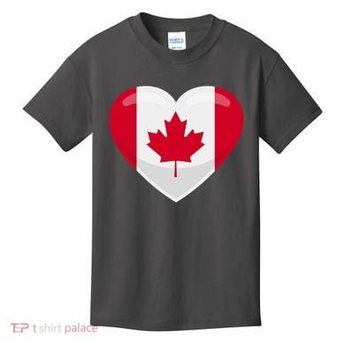 Canada Heart Flag Kids T-Shirt