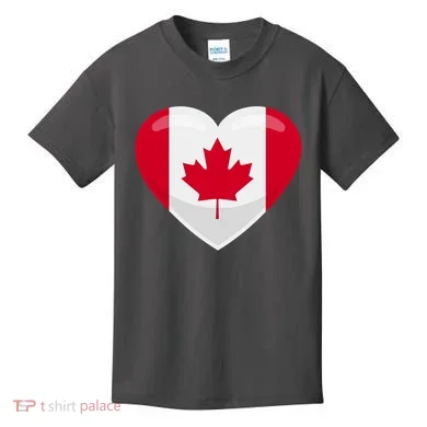 Canada Heart Flag Kids T-Shirt