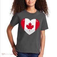 Canada Heart Flag Kids T-Shirt thumb 2