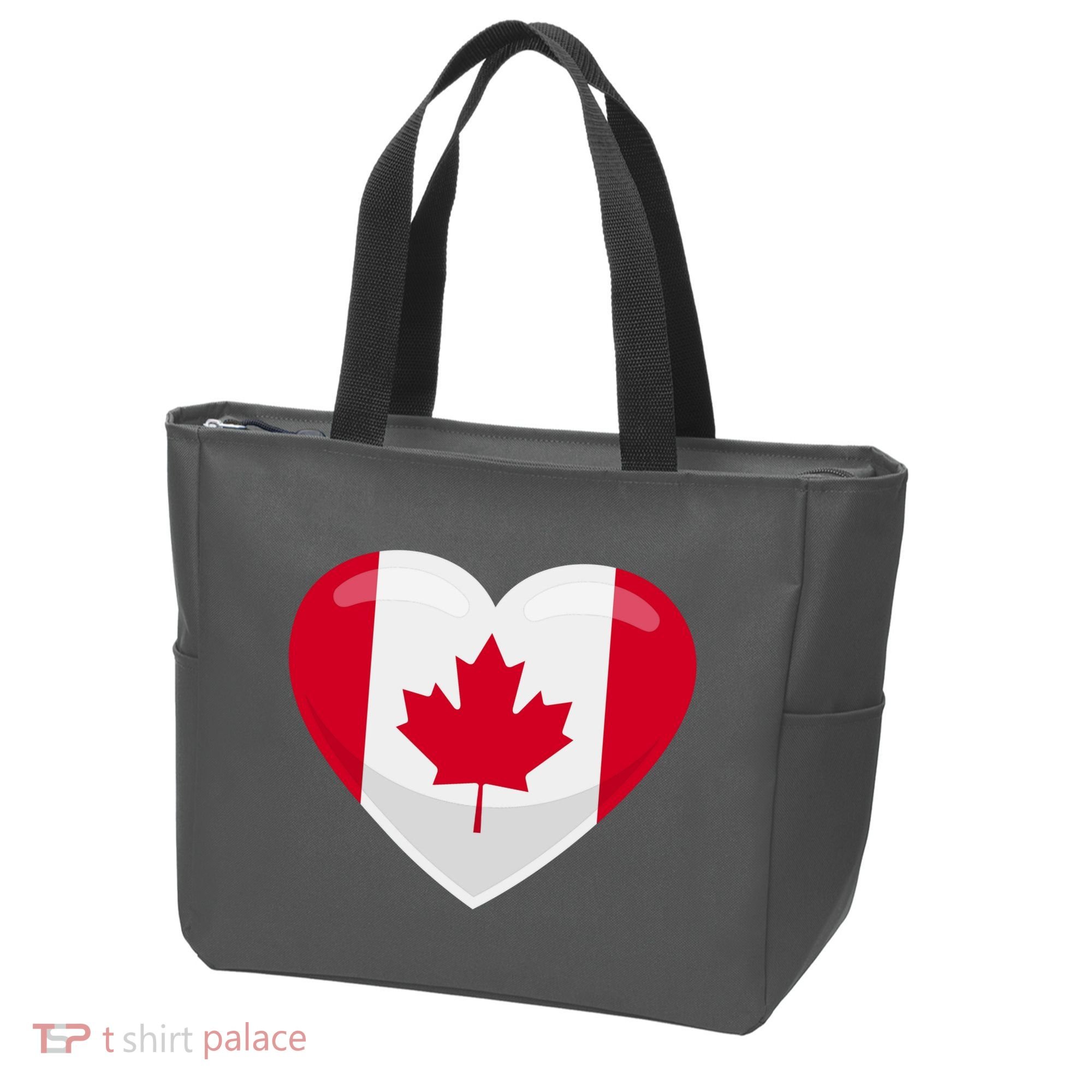 Canada Heart Flag Tote Bag