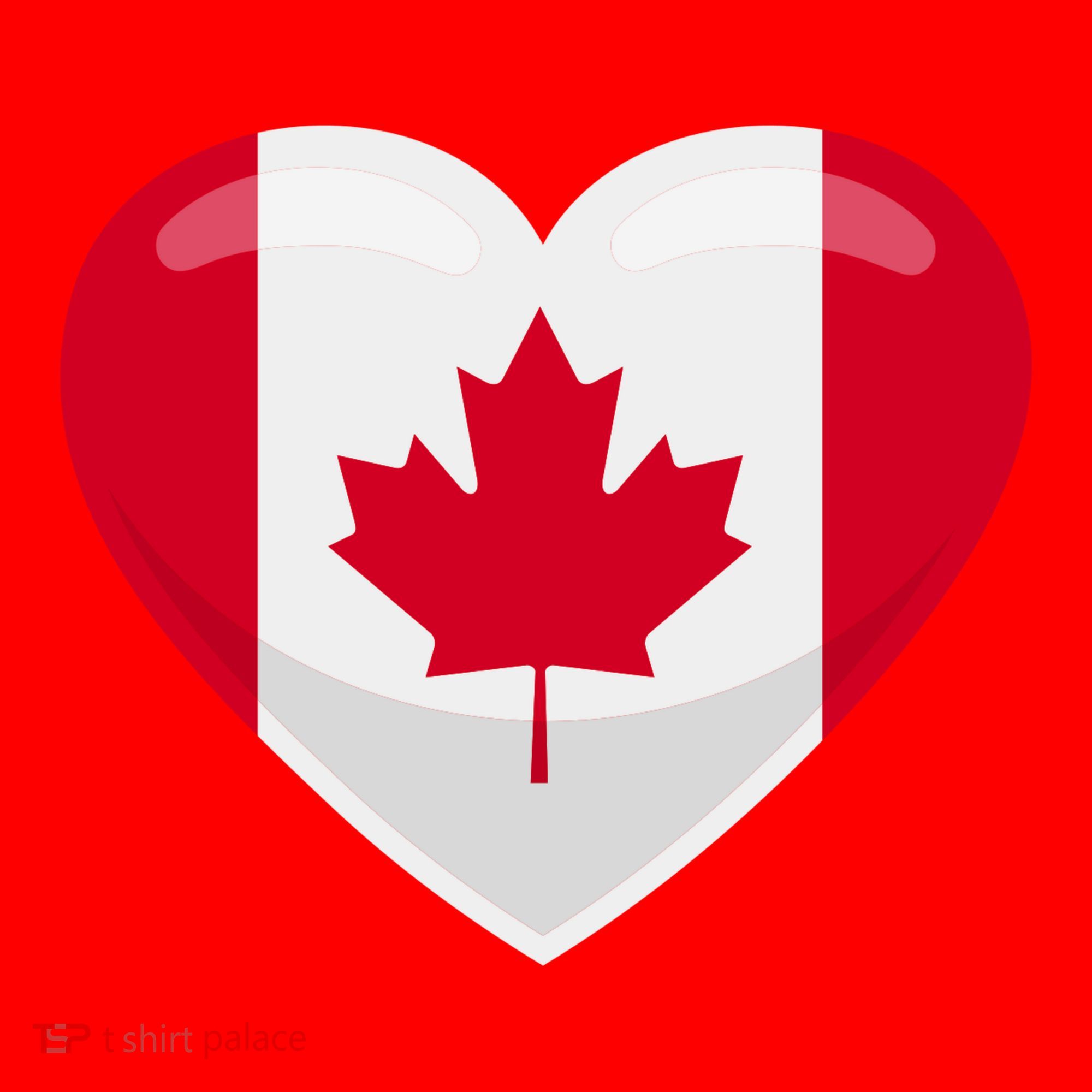 Canada Heart Flag Santa Hat