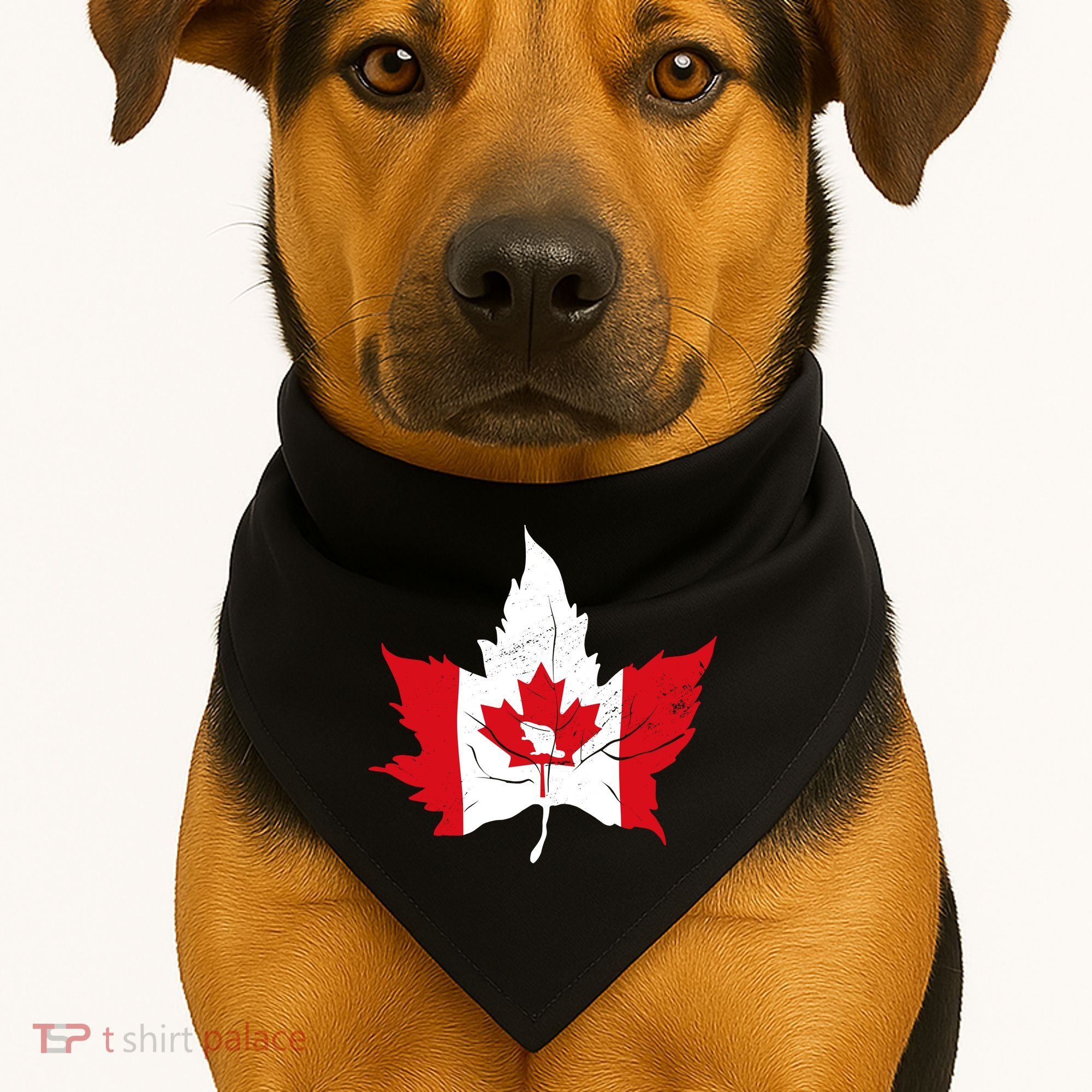 Canada Maple Leaf Flaf USA-Made Doggie Bandana