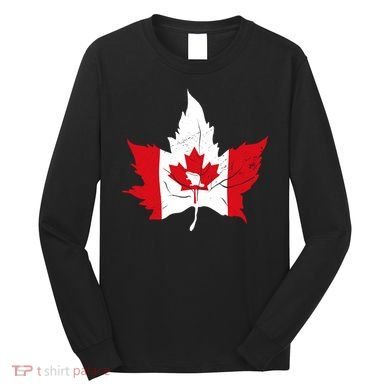 Canada Maple Leaf Flaf Long Sleeve Shirt