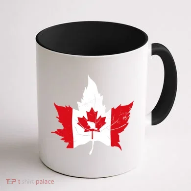 Canada Maple Leaf Flaf Coffee Mug back