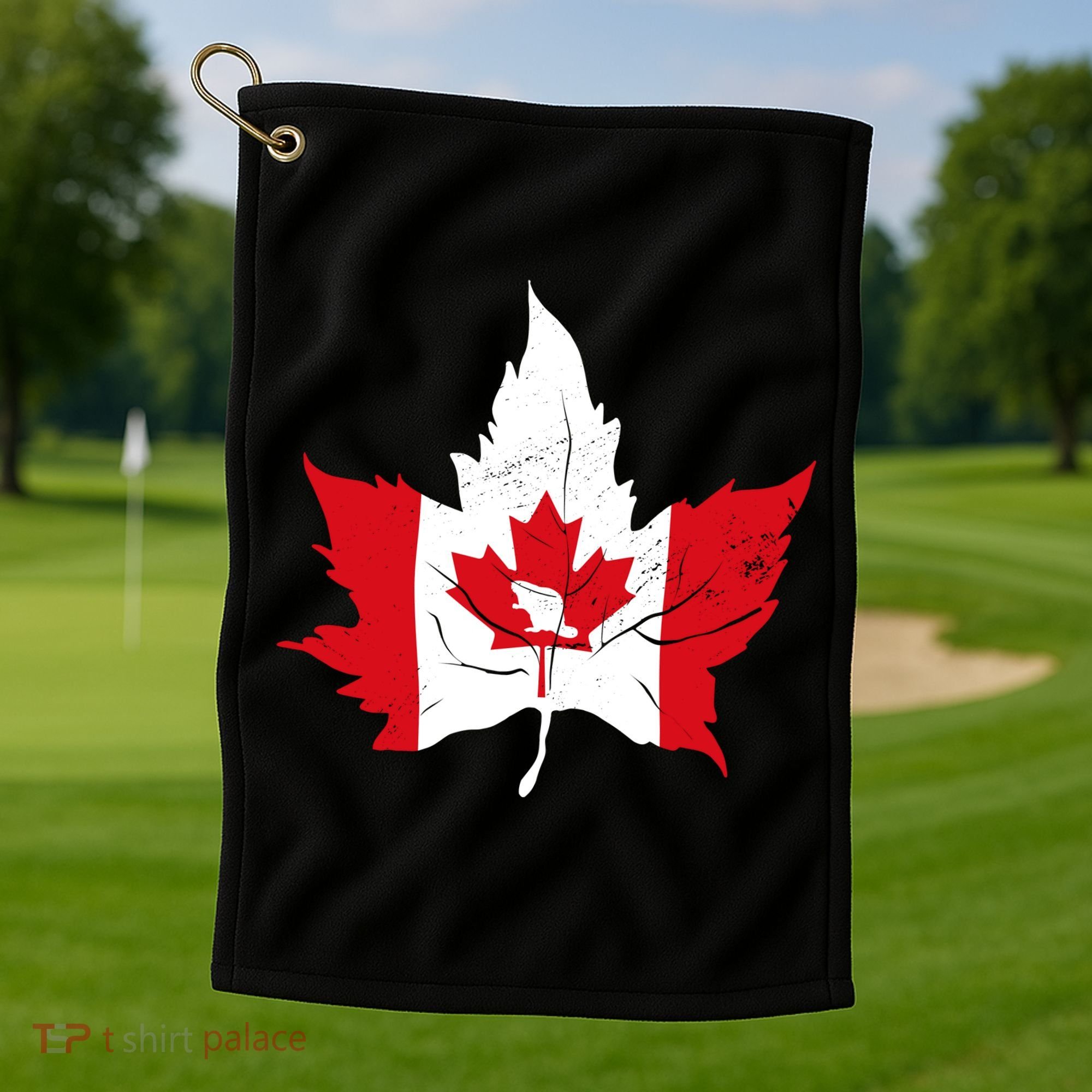 Canada Maple Leaf Flaf Golf Towel