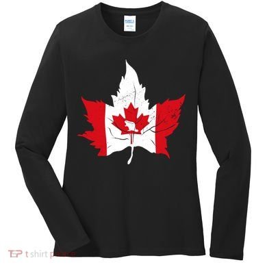 Canada Maple Leaf Flaf Women's Long Sleeve Shirt