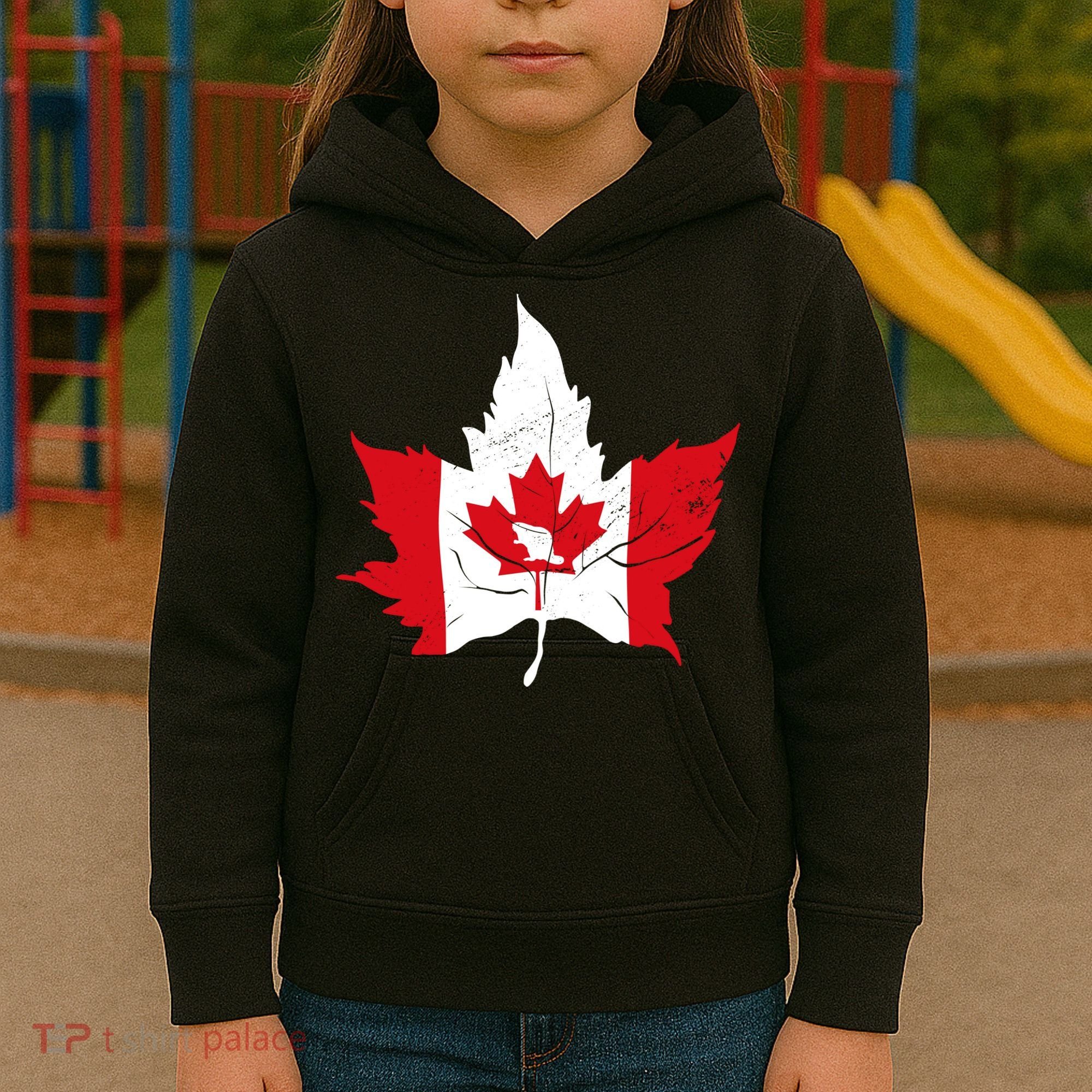 Canada Maple Leaf Flaf Kids Hoodie